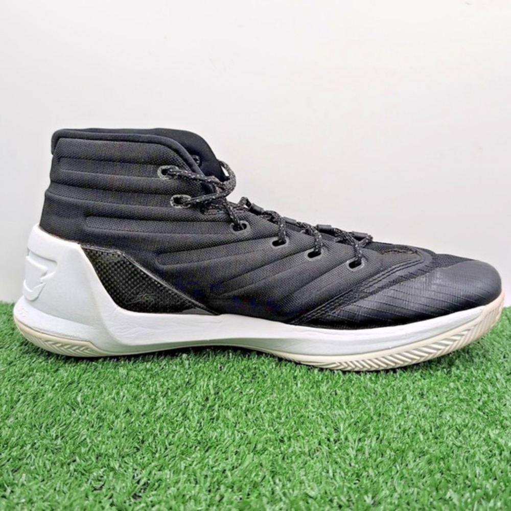Under Armour Curry 3 Cyber Monday Shoes Mens Size 13 Medium Black White Sneakers - Picture 5 of 12